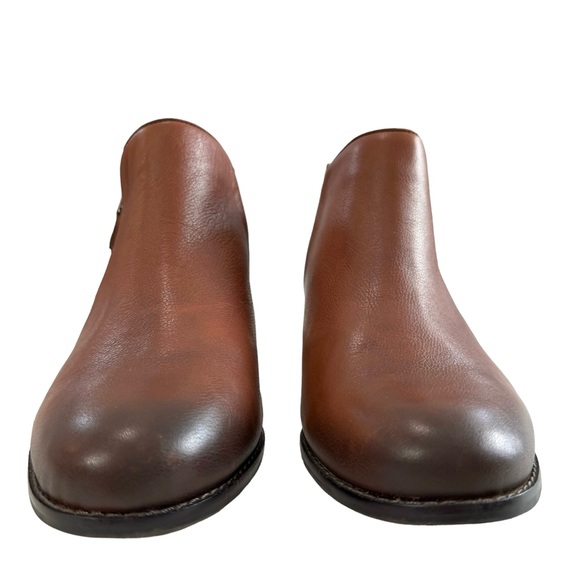 Vionic Jolene Brown Leather Blocked Heel Ankle Booties in Mocha Size 9.5 - Picture 7 of 16